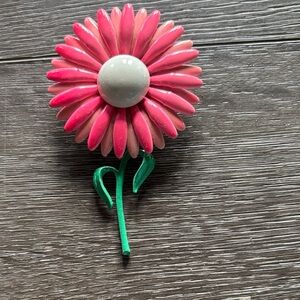 Pink Flower Brooch
